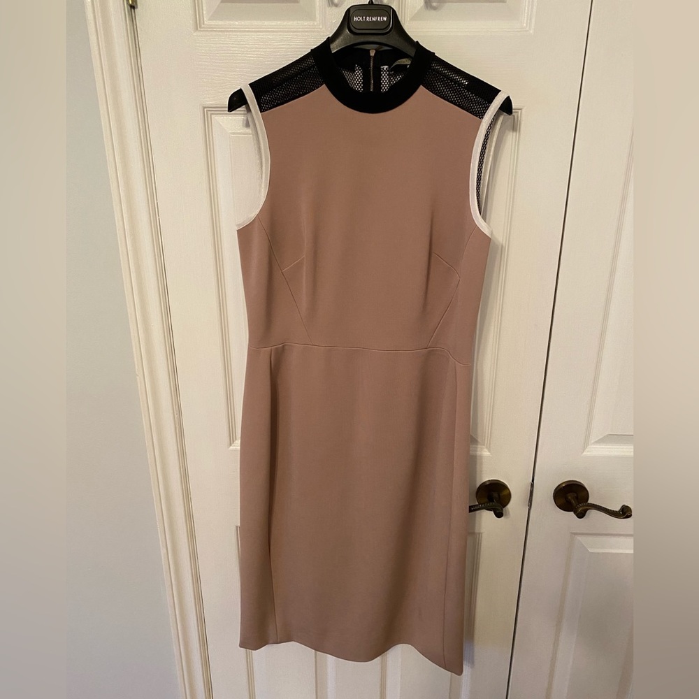 Victoria Beckham Fitted Beige Dress Size 10
